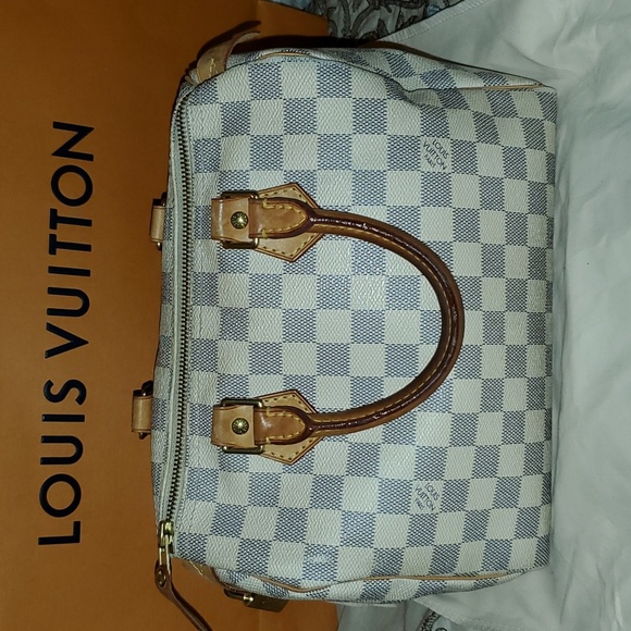 AUTHENTIC Louis Vuitton speedy 25 Damier Azure - Picture 2 of 11